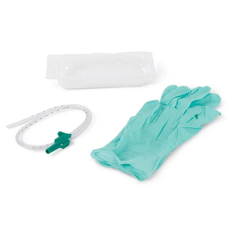 Thumb Control Connector Disposable Medical Sterile Suction Catheter Kit